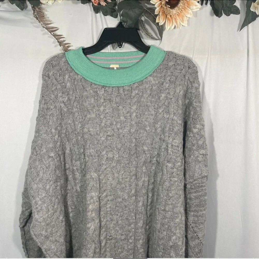 NWT $168 Free People Olympia Oversized Colorblock Sweater [ SZ Small ]‎ #q228